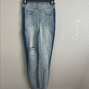 SPANX Two-Tone Skinny Jeans - XS/TP Tall Petite Excellent Condition